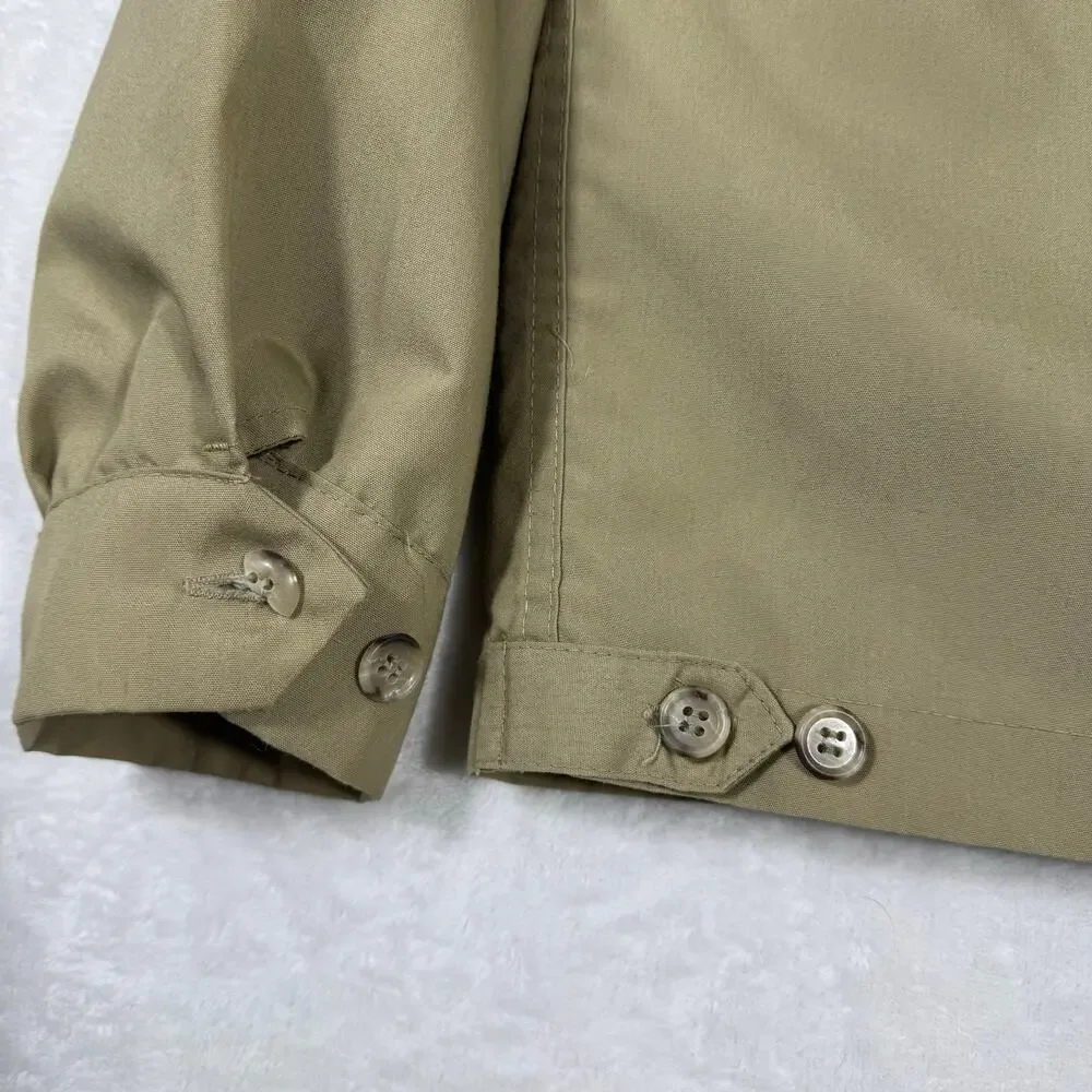 VTG London Fog Men's 40Reg Harrington‎ Jacket Removable Faux Fur Lining Tan 70's